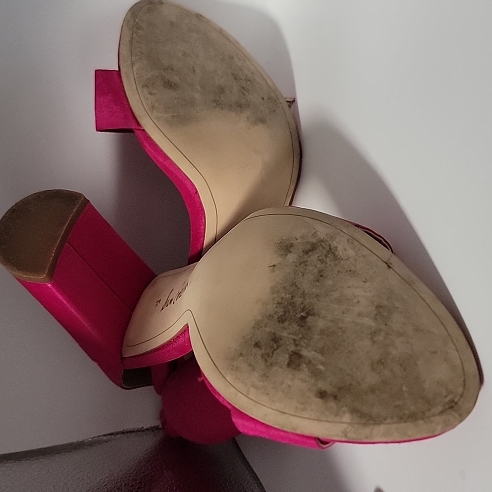 Women's Yaro Silk Block Heel Ankle Strap Sandals Size 8.5 - Picture 9 of 10
